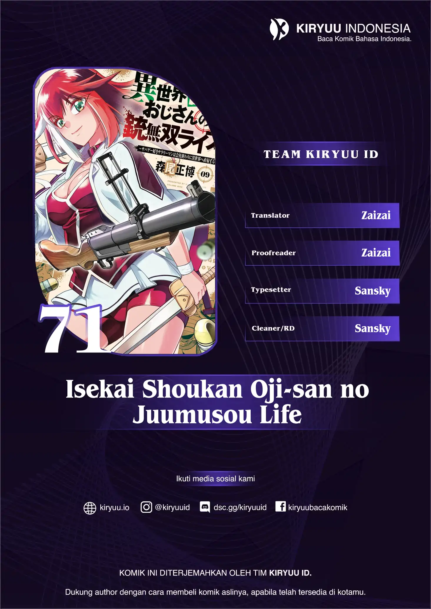 Isekai Shoukan Oji-san no Juumusou Life – Sabage Suki Salaryman wa Kaisha Owari ni Isekai e Chokki suru Chapter 71 - halaman 1