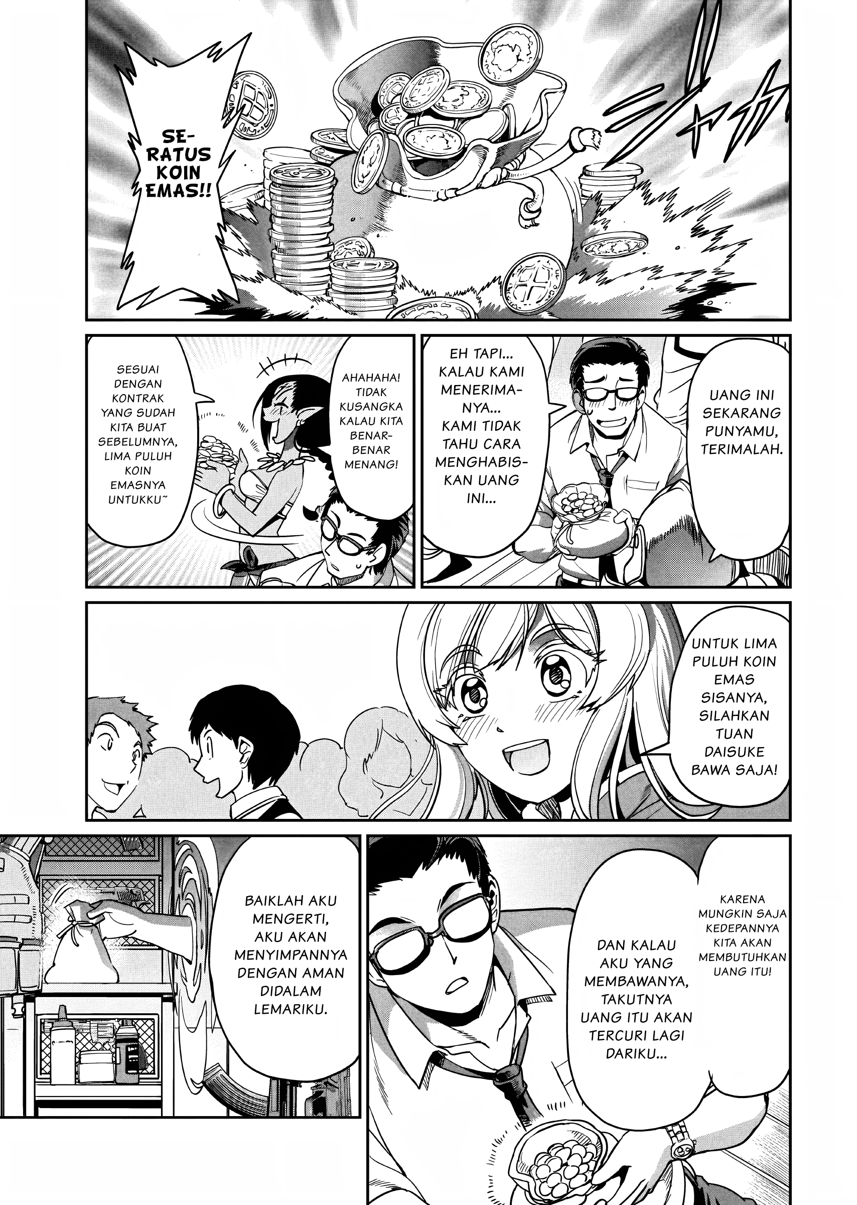 Isekai Shoukan Ojisan no Juu Musou Life: Sabagezuki Salaryman wa Kaisha Owari ni Isekai e Chokki suru Chapter 10 - halaman 14