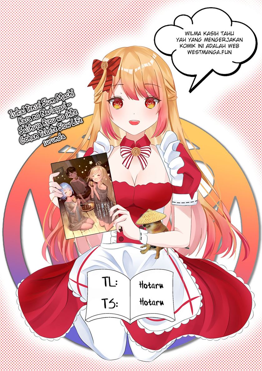 Isekai Tensei Slum Machi kara no Nariagari – Saishuya Ryou wo shite Gohan Tabete Slow Life surun da Chapter 3 - halaman 1