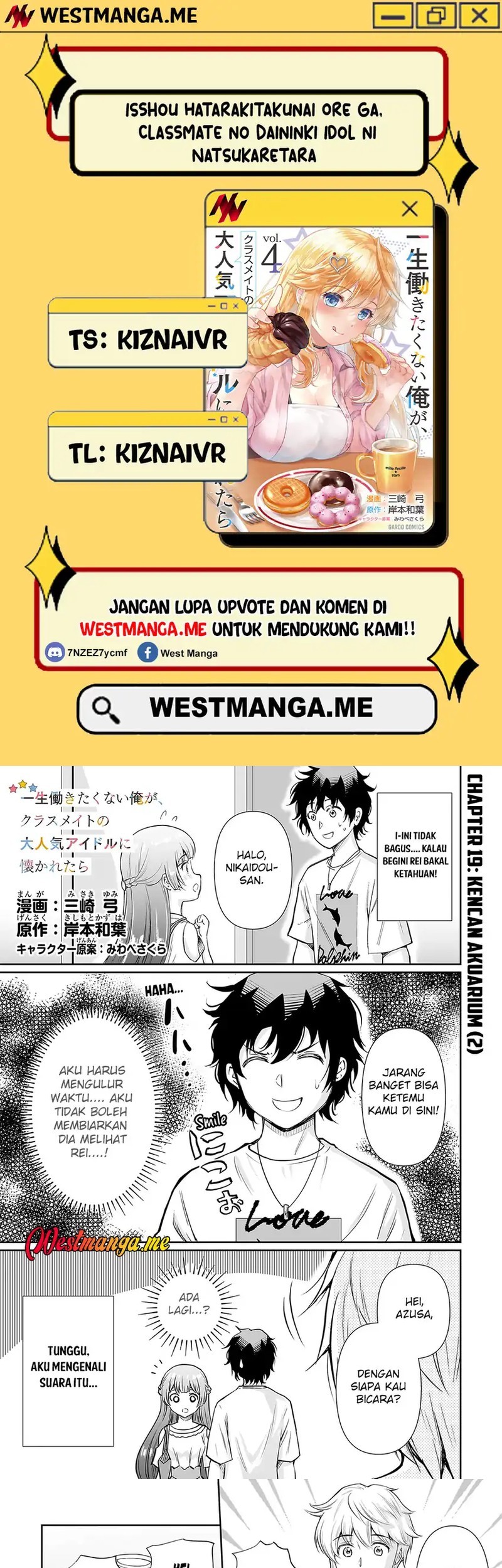 Isshou Hatarakitakunai Ore ga Classmate no Daininki Idol ni Natsukaretara Chapter 19 - halaman 1