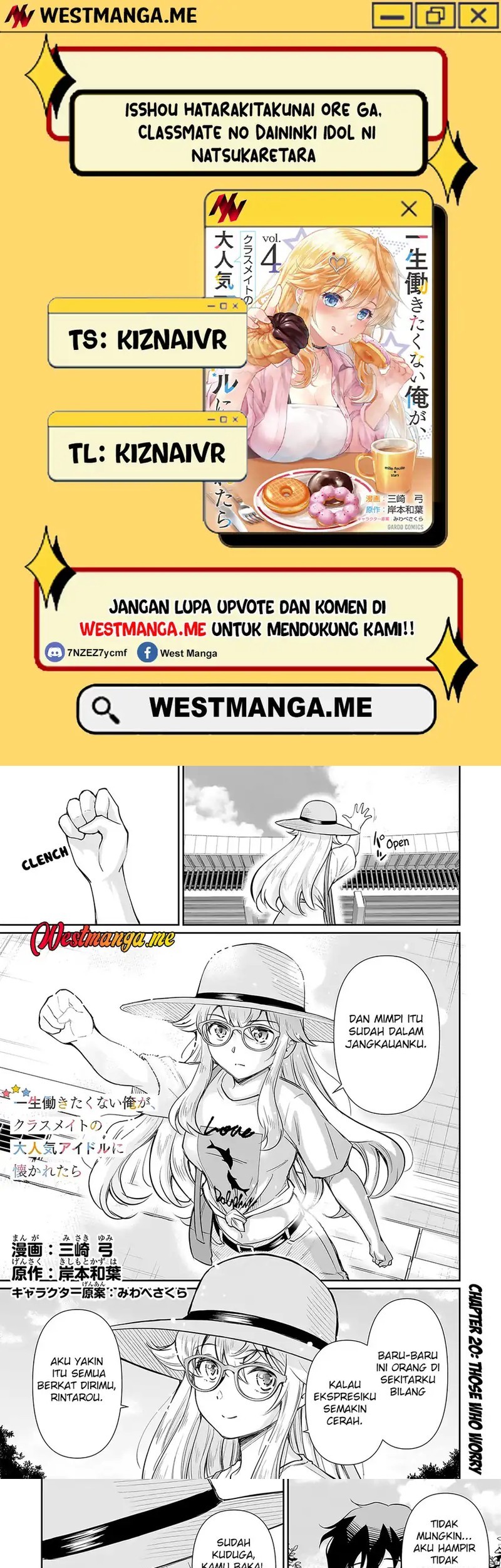 Isshou Hatarakitakunai Ore ga Classmate no Daininki Idol ni Natsukaretara Chapter 20 - halaman 1
