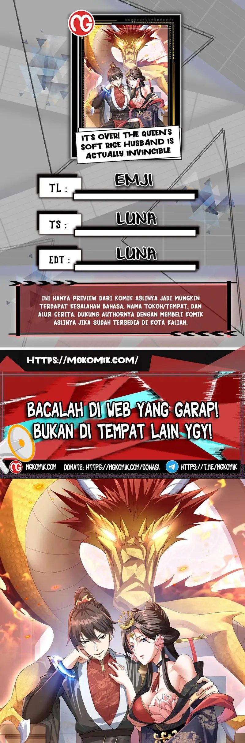 It’s Over! The Queen’s Soft Rice Husband is Actually Invincible Chapter 38 - halaman 1