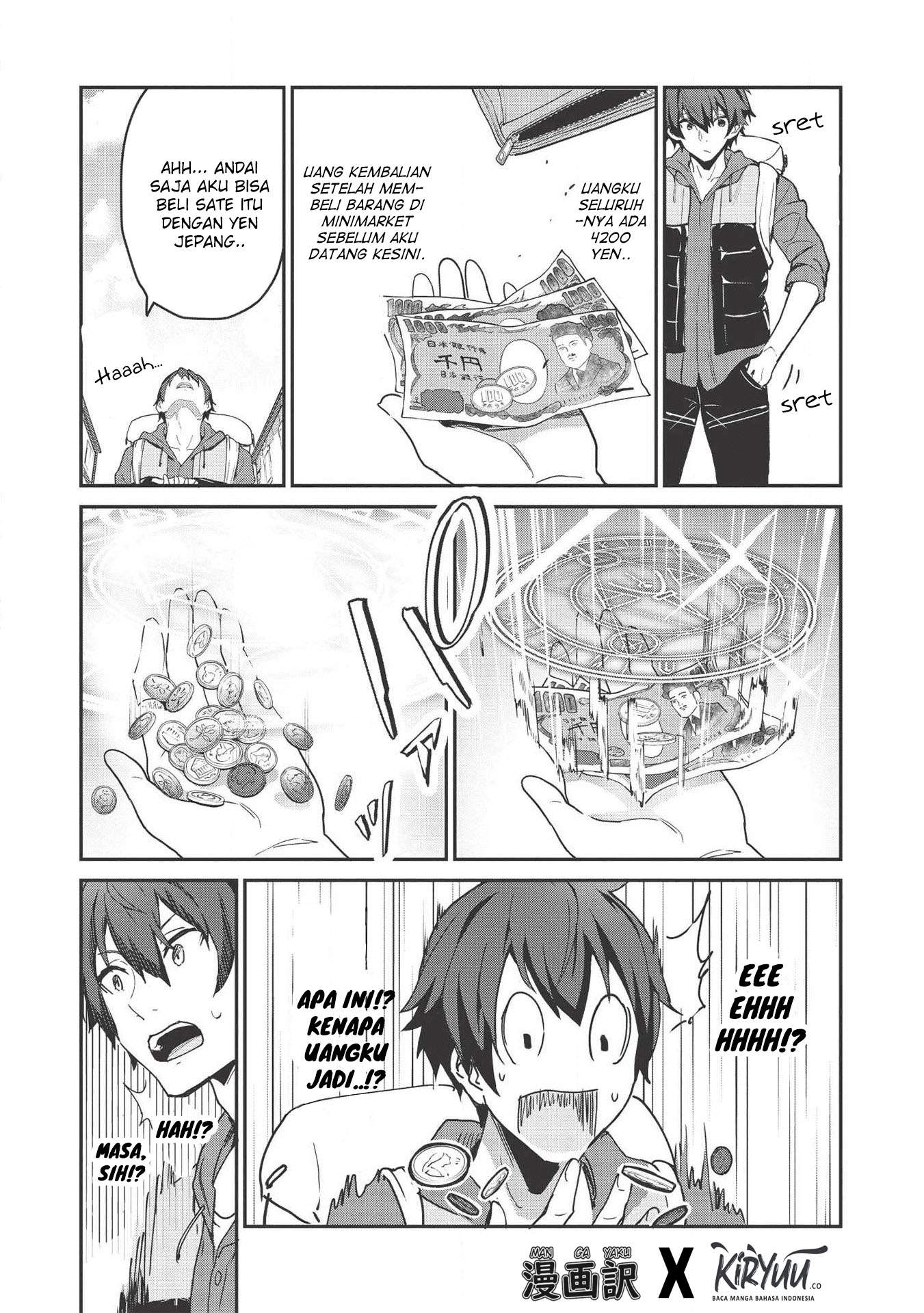 Itsu Demo Jitaku ni Kaereru Ore wa, Isekai de Gyoushoujin o Hajimemashita Chapter 1 - halaman 1