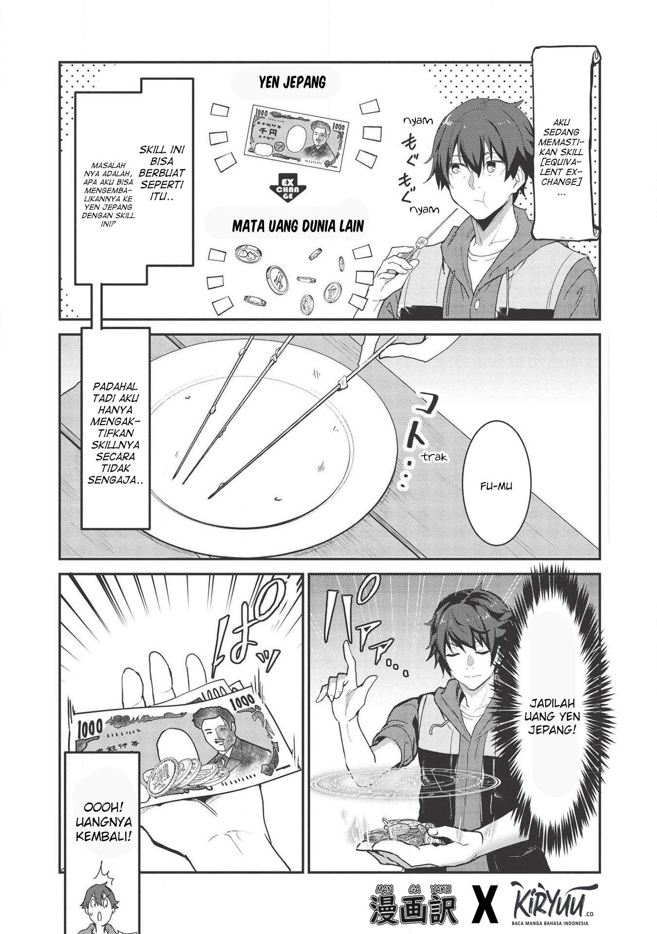 Itsu Demo Jitaku ni Kaereru Ore wa, Isekai de Gyoushoujin o Hajimemashita Chapter 1 - halaman 4