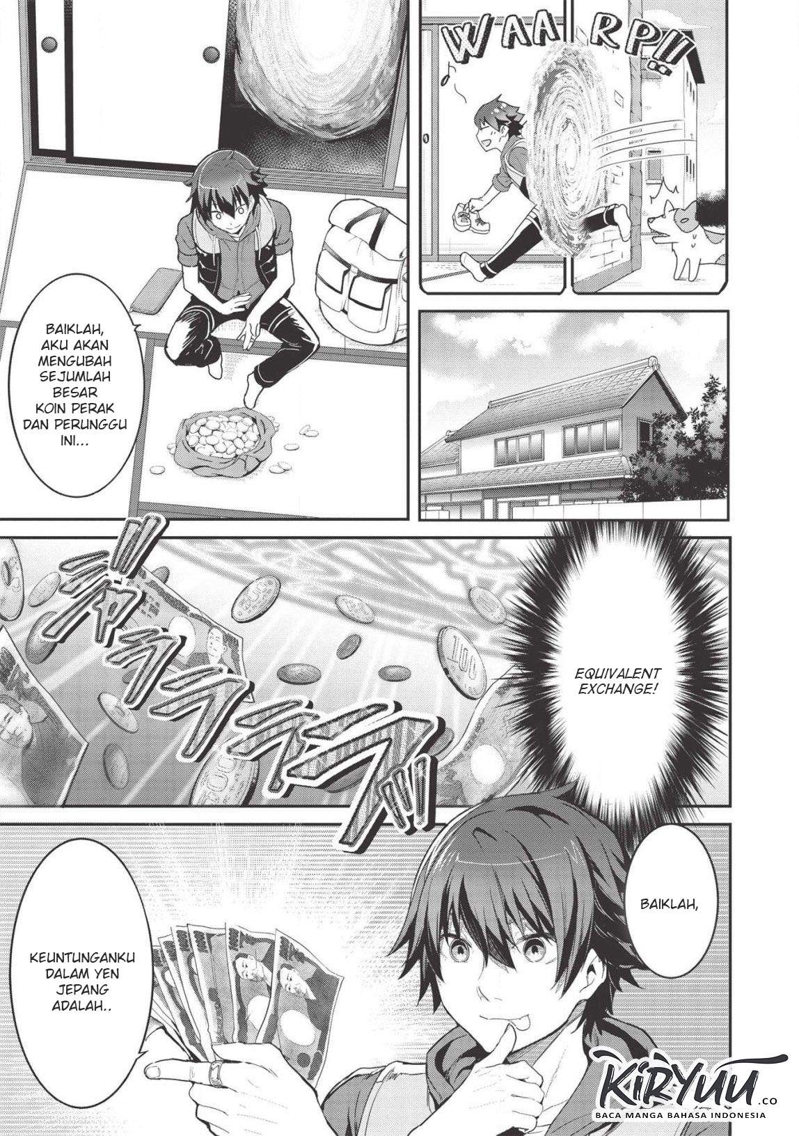 Itsu Demo Jitaku ni Kaereru Ore wa, Isekai de Gyoushoujin o Hajimemashita Chapter 3.5 - halaman 4
