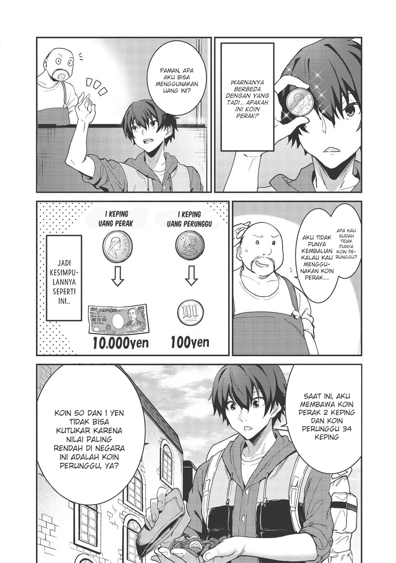 Itsudemo Jitaku ni Kaereru Ore wa, Isekai de Gyoushounin wo Hajimemashita Chapter 1 - halaman 24