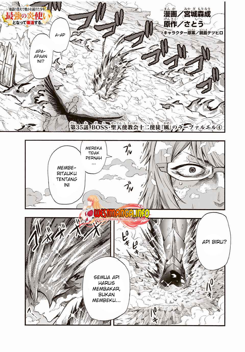 Jigoku no Gouka de Yaka re Tsuzuketa Shounen. Saikyou no Honou Tsukai to Natte Fukkatsu Suru. Chapter 35 - halaman 2