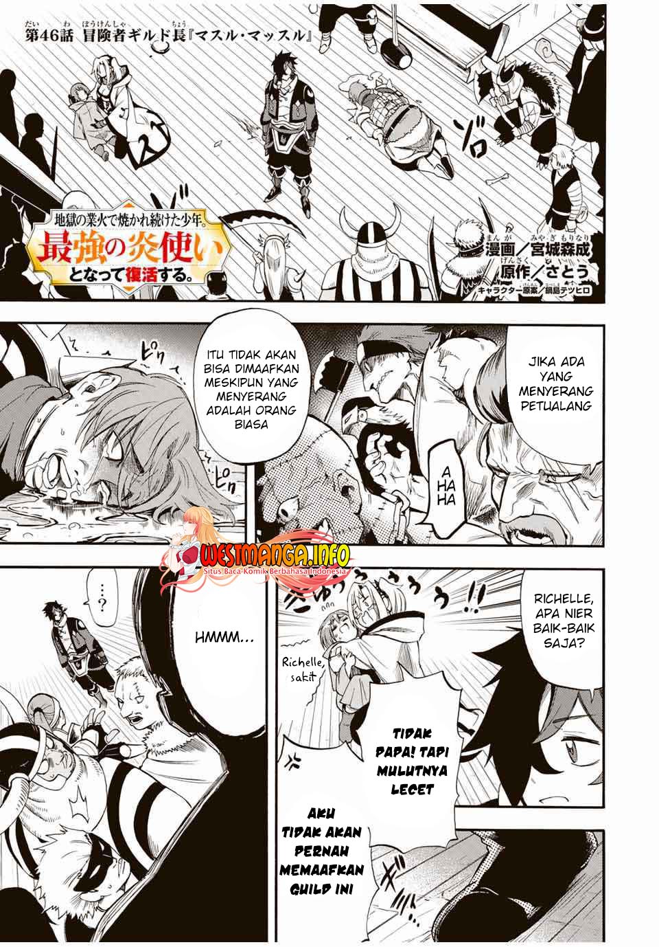 Jigoku no Gouka de Yaka re Tsuzuketa Shounen. Saikyou no Honou Tsukai to Natte Fukkatsu Suru. Chapter 46 - halaman 2
