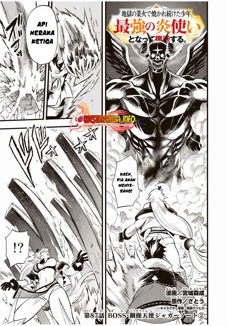 Jigoku no Gouka de Yaka re Tsuzuketa Shounen. Saikyou no Honou Tsukai to Natte Fukkatsu Suru. Chapter 87 - halaman 2