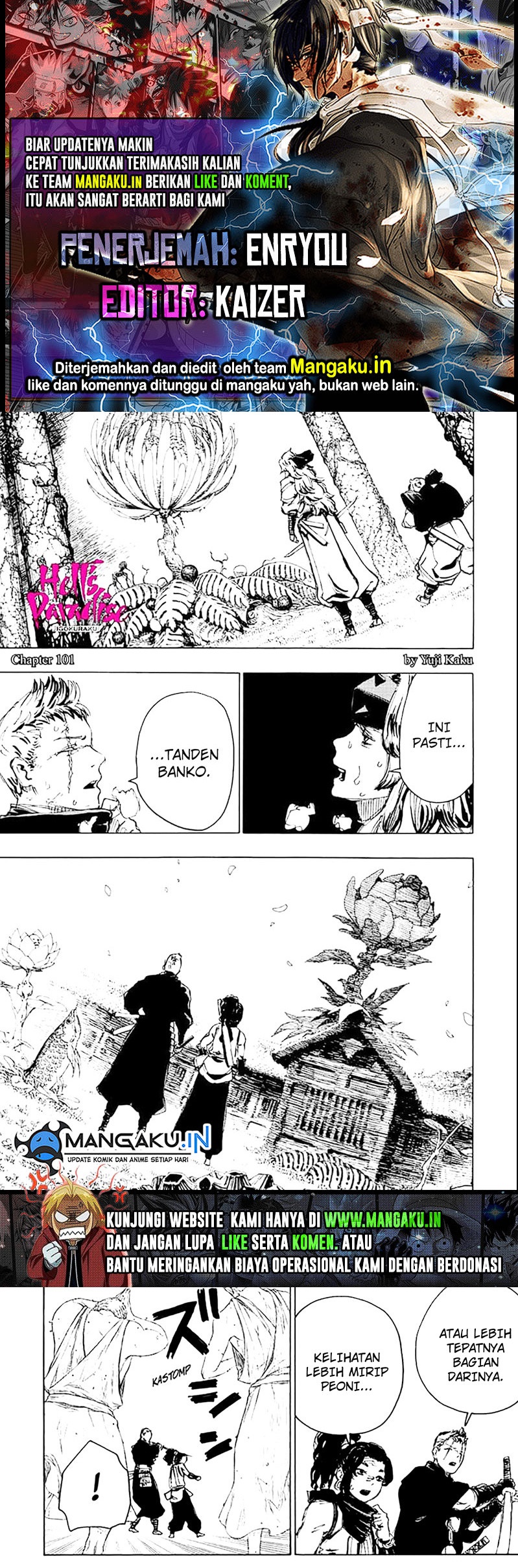 Jigokuraku Chapter 101 - halaman 1