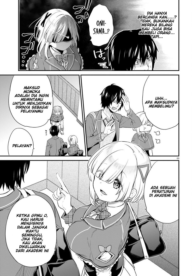 Jishou F-Rank no Oniisama ga Game de Hyouka sareru Gakuen no Chouten ni Kunrin suru Sou desu yo? Chapter 3 - halaman 2