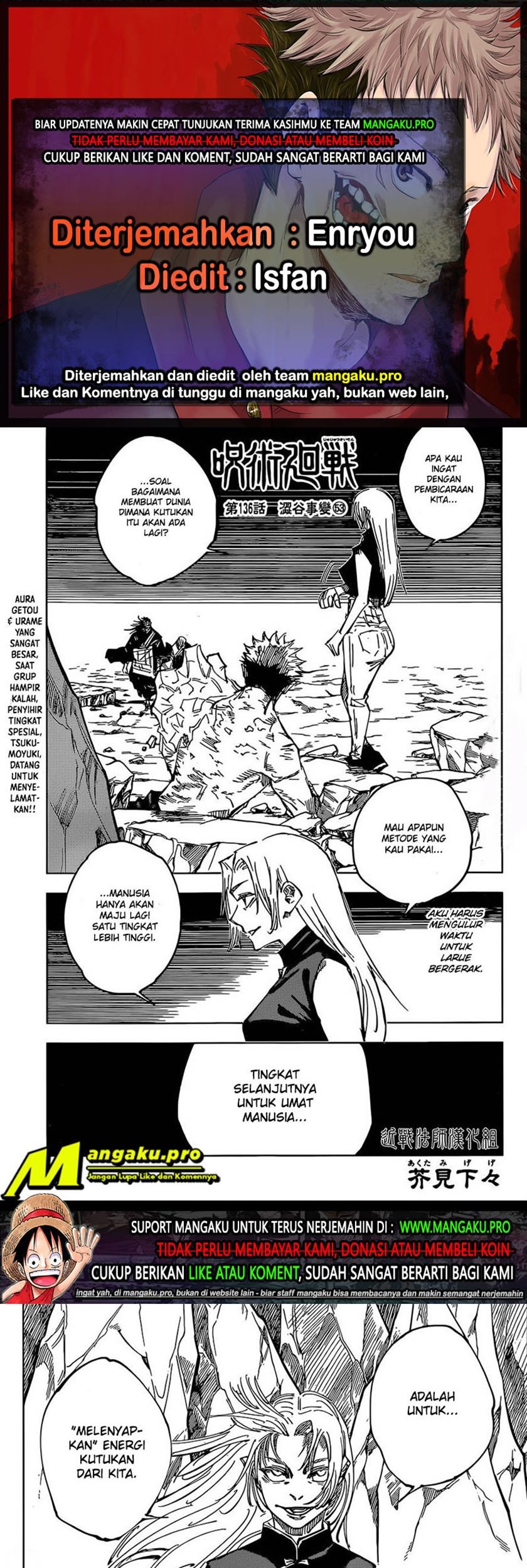 Jujutsu Kaisen Chapter 136 - halaman 1