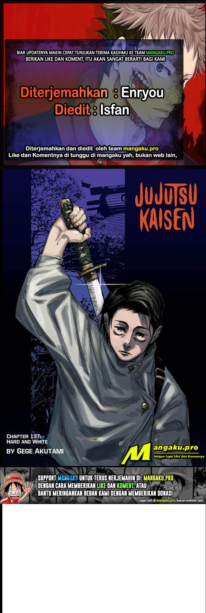 Jujutsu Kaisen Chapter 137 - halaman 1