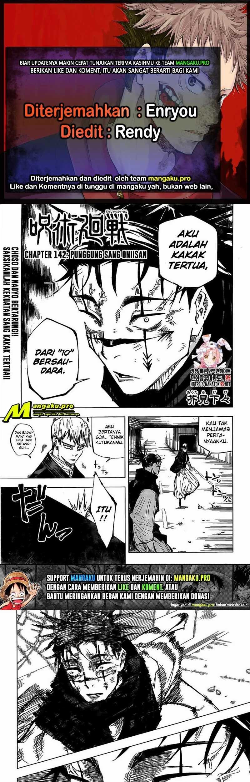 Jujutsu Kaisen Chapter 142 - halaman 1
