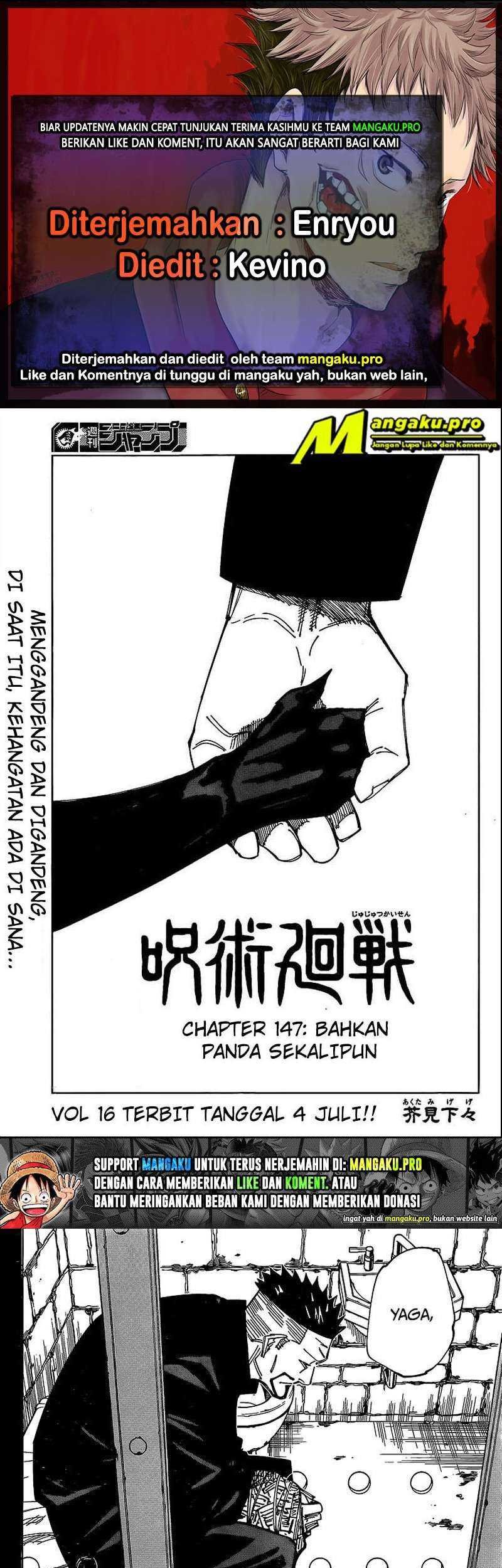 Jujutsu Kaisen Chapter 147 - halaman 1