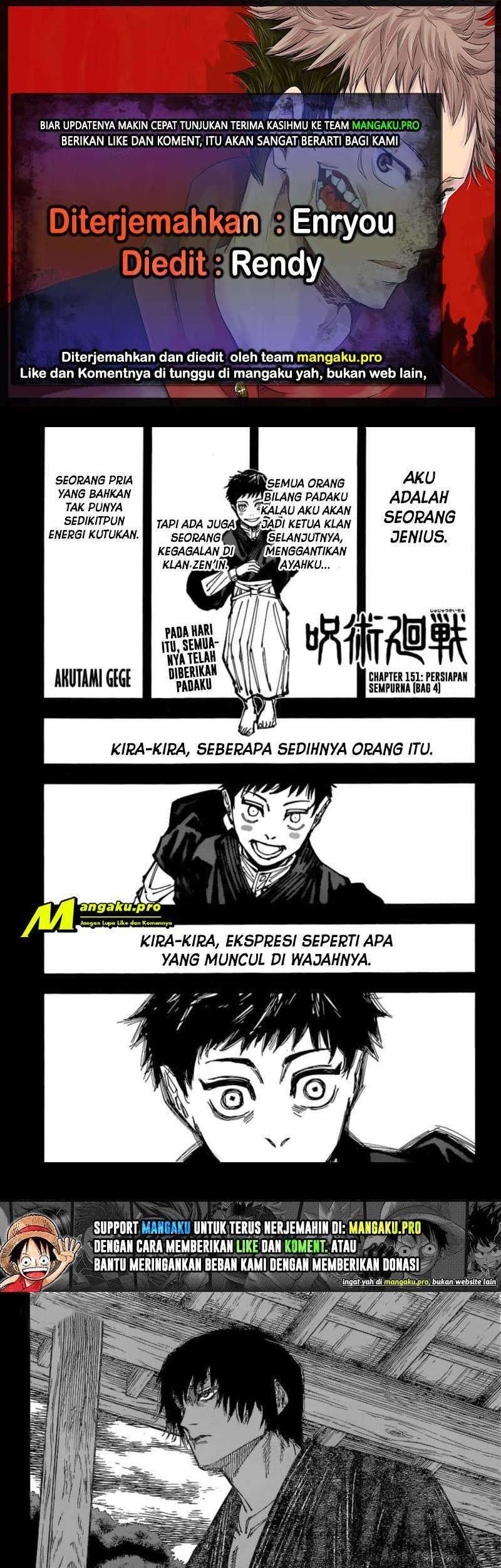 Jujutsu Kaisen Chapter 151 - halaman 1