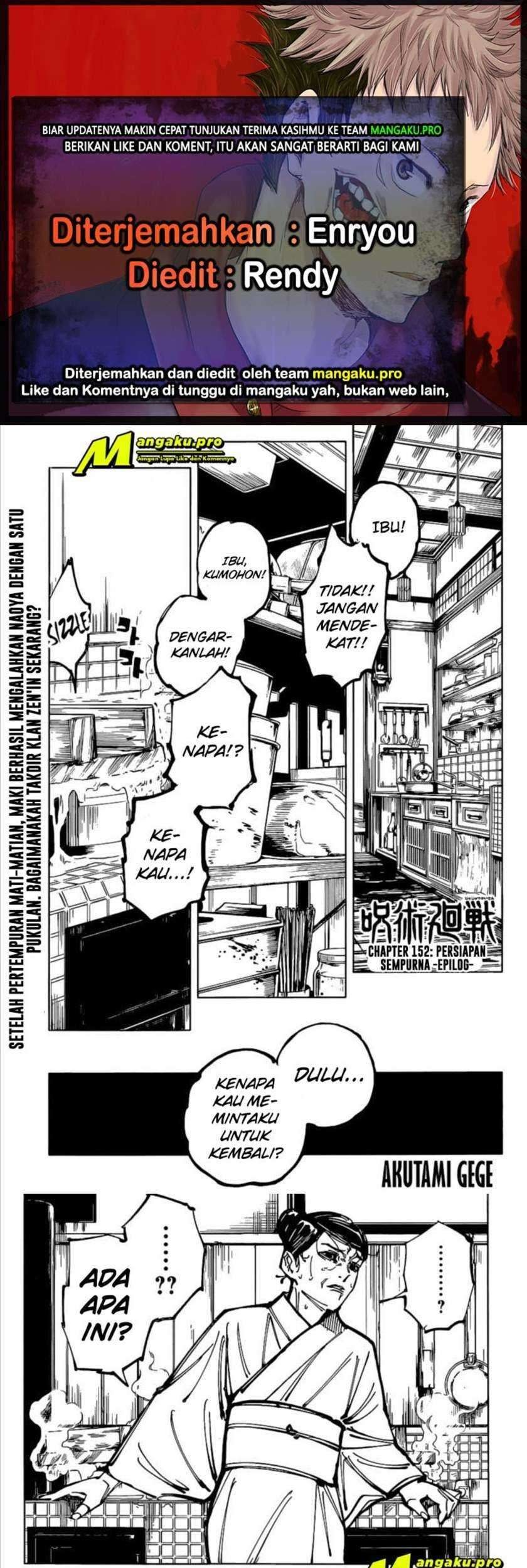 Jujutsu Kaisen Chapter 152 - halaman 1