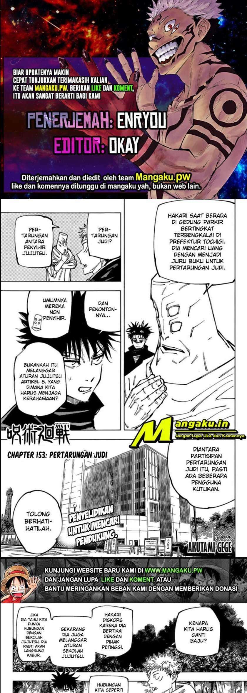 Jujutsu Kaisen Chapter 153 - halaman 1