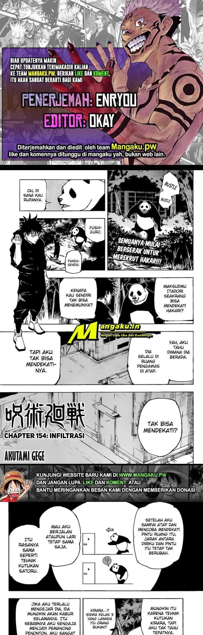 Jujutsu Kaisen Chapter 154 - halaman 1
