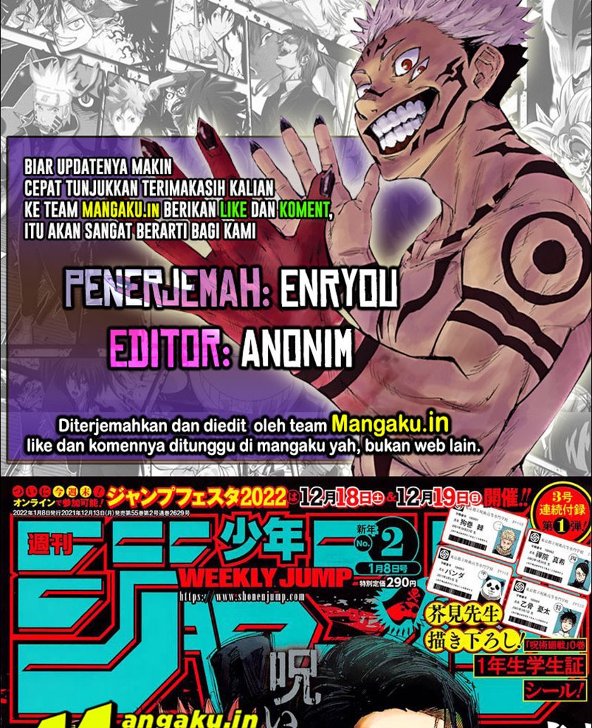 Jujutsu Kaisen Chapter 168 - halaman 1