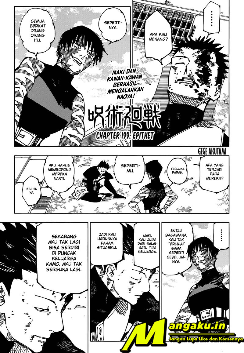 Jujutsu Kaisen Chapter 199 - halaman 2