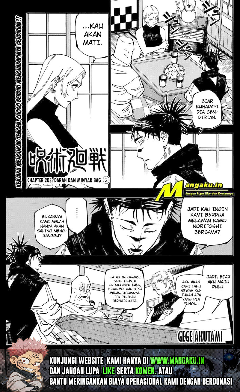 Jujutsu Kaisen Chapter 203 - halaman 2