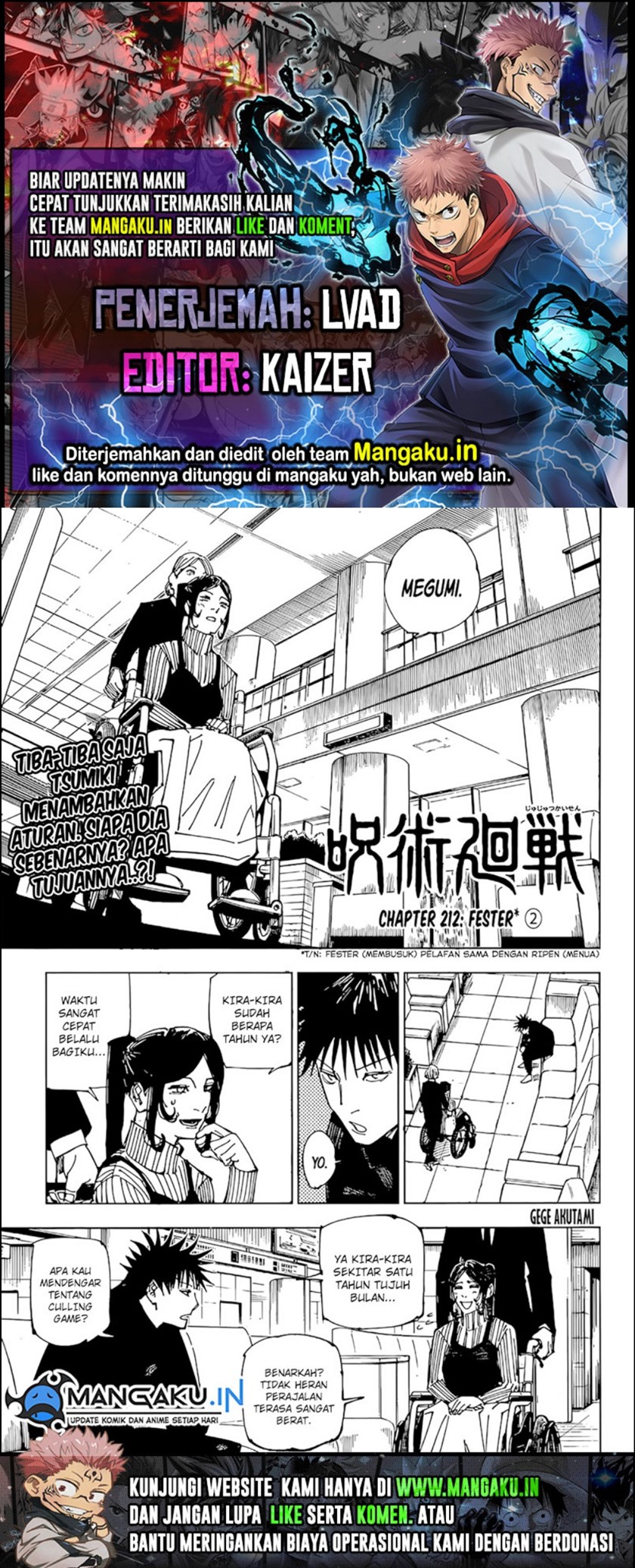 Jujutsu Kaisen Chapter 212 - halaman 1