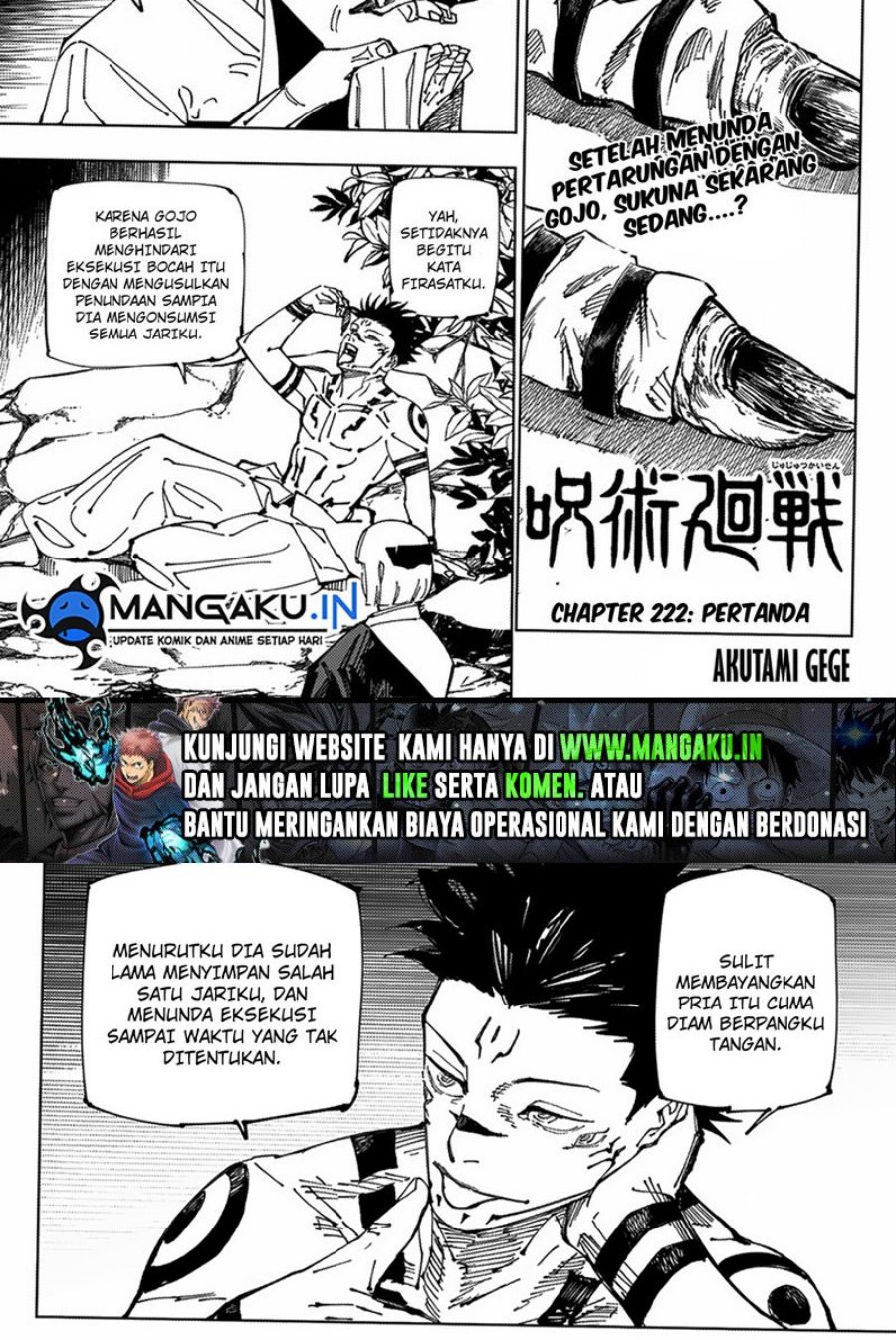 Jujutsu Kaisen Chapter 222 - halaman 2