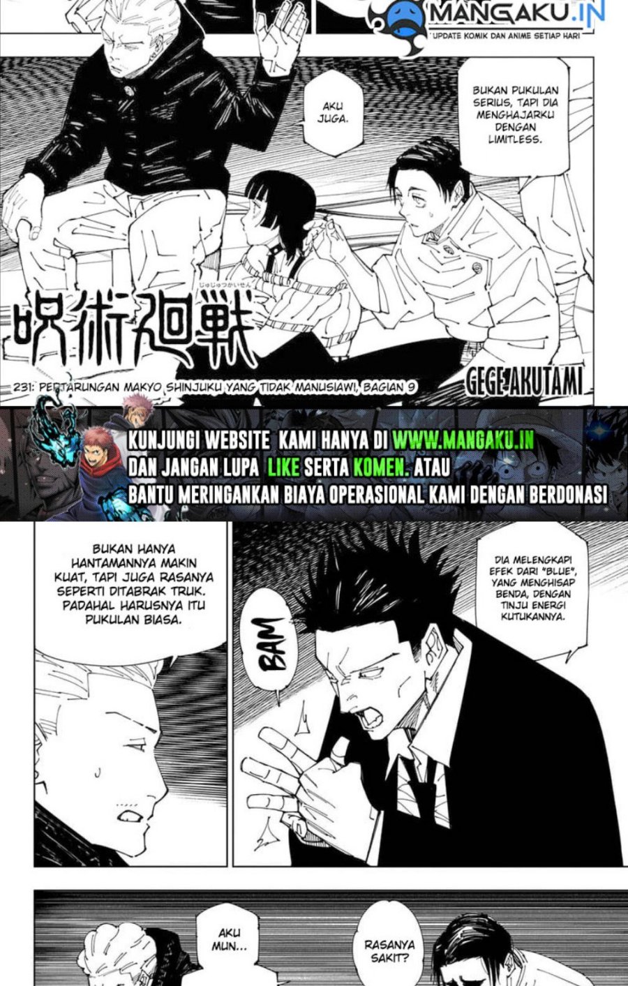 Jujutsu Kaisen Chapter 231 - halaman 2