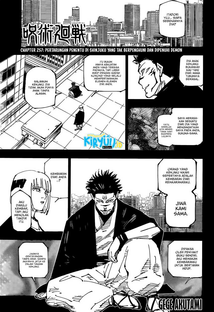Jujutsu Kaisen Chapter 257 - halaman 2