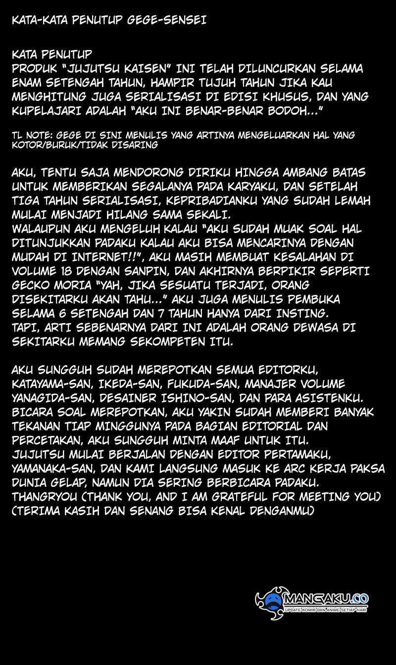Jujutsu Kaisen Chapter 271.5 - halaman 20