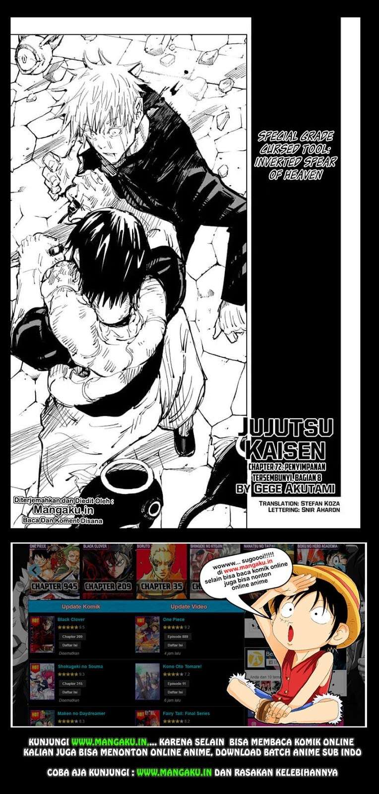 Jujutsu Kaisen Chapter 72 - halaman 2