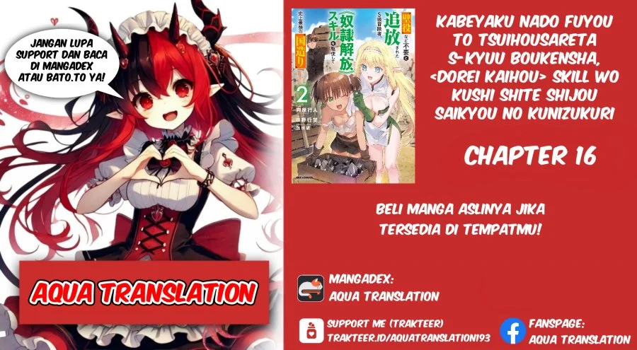 Kabeyaku Nado Fuyou to Tsuihousareta S-kyuu Boukensha, Skill wo Kushi shite Shijou Saikyou no Kunizukuri Chapter 16 - halaman 1
