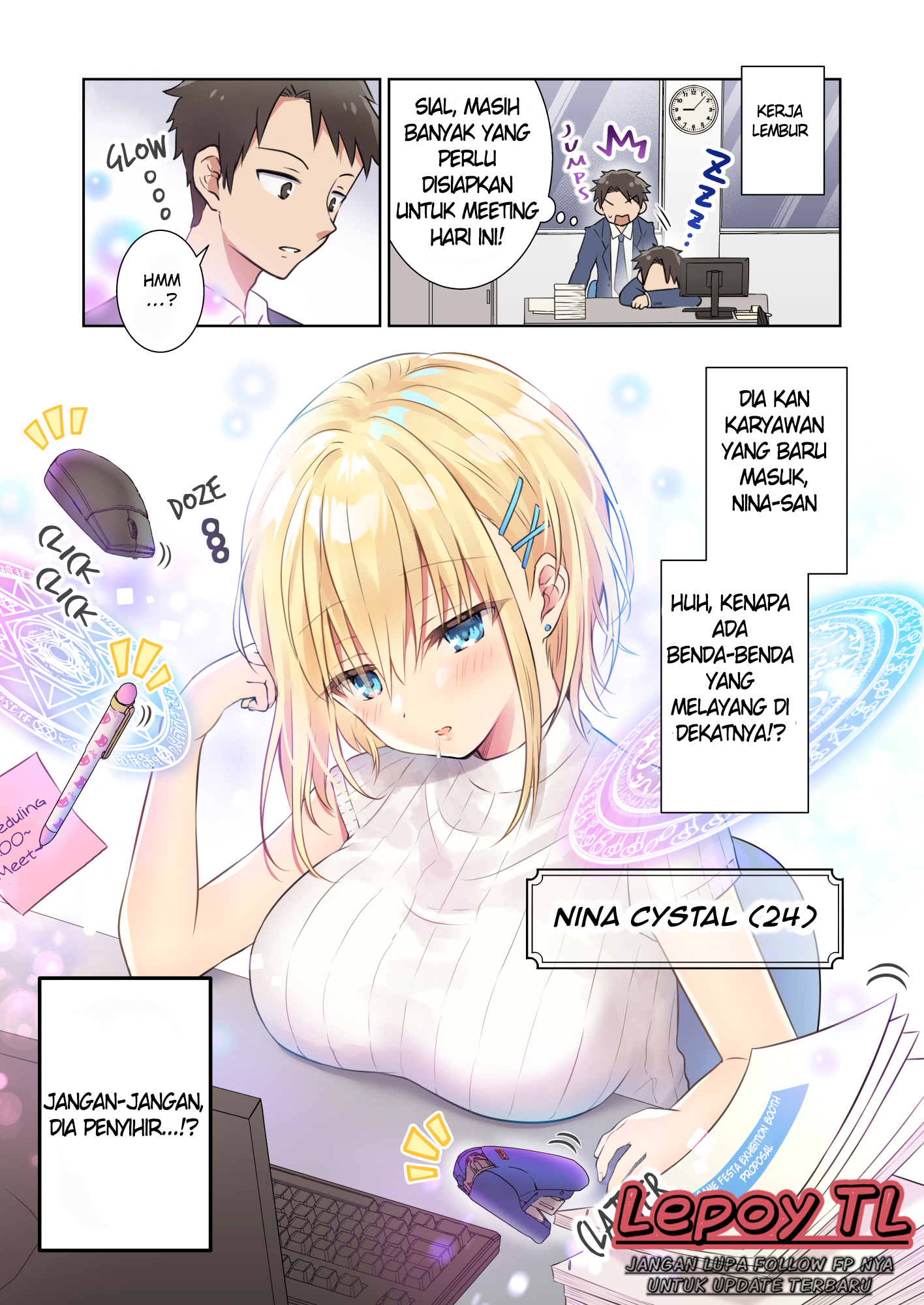 Kaisha no Kouhai ga Mahoutsukai datta Chapter 1 - halaman 1