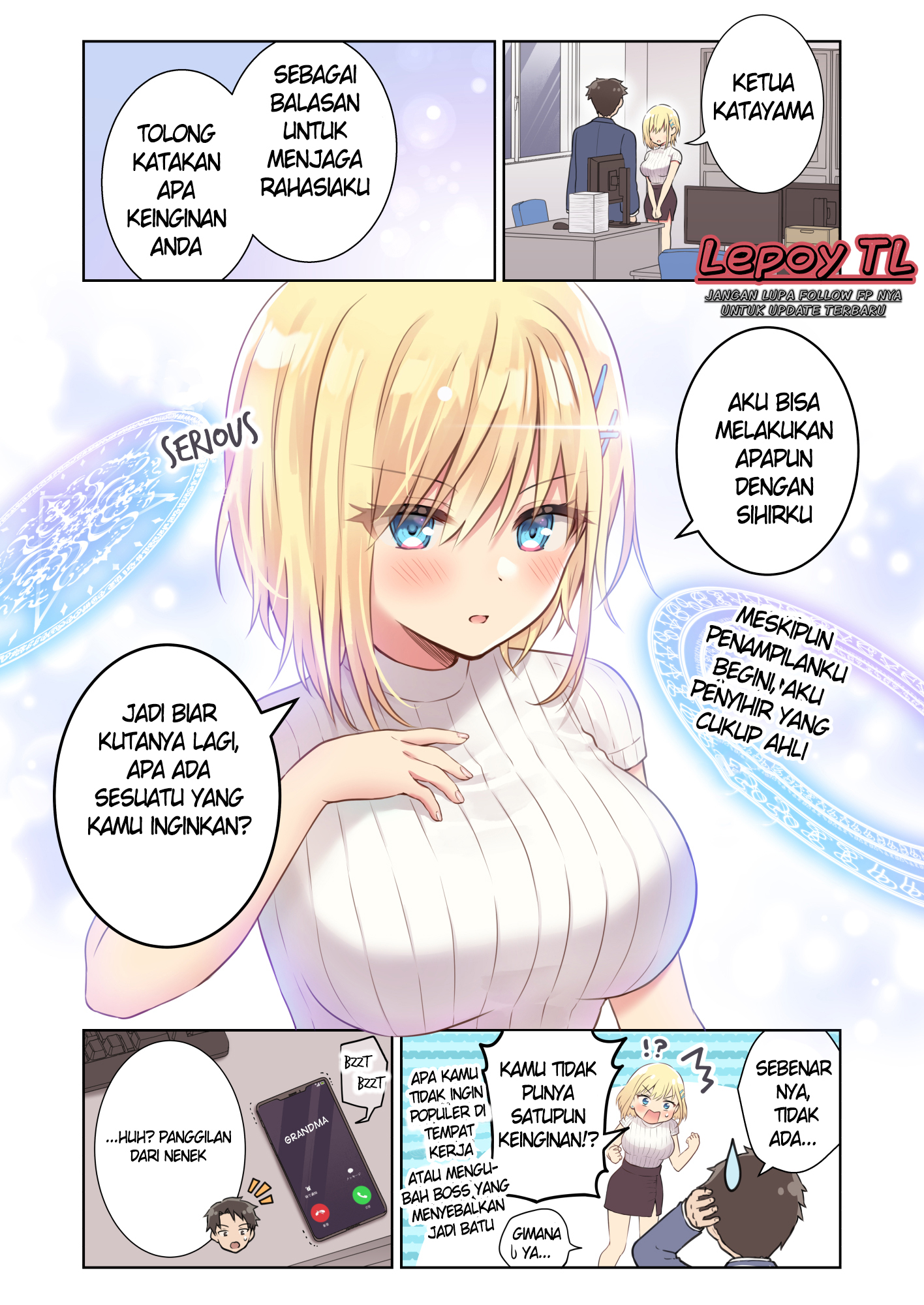 Kaisha no Kouhai ga Mahoutsukai datta Chapter 4 - halaman 1