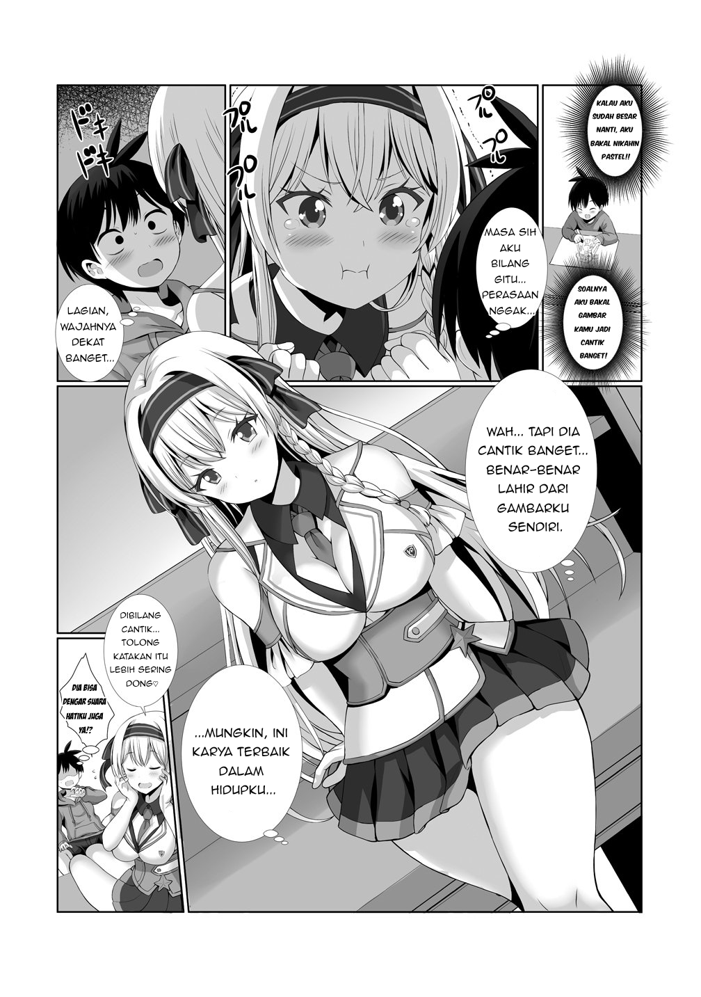 Kaita Mono wo Jittaika suru Nouryoku de Motenai Ore ga Harem Seikatsu Chapter 2 - halaman 2
