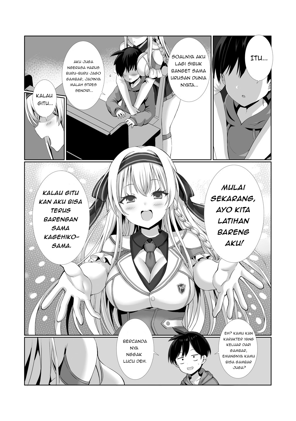 Kaita Mono wo Jittaika suru Nouryoku de Motenai Ore ga Harem Seikatsu Chapter 2 - halaman 4
