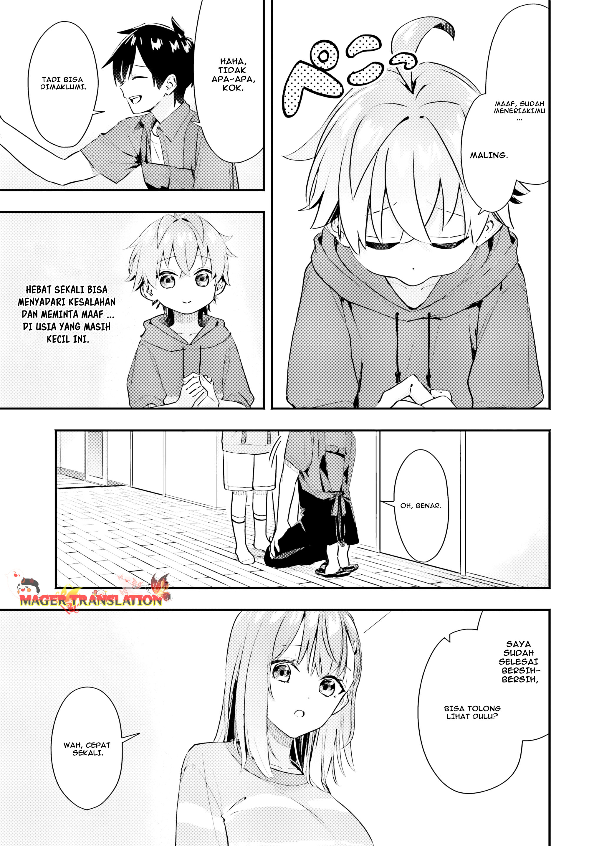 Kaji Daikou no Arbeit wo Hajimetara Gakuen Ichi no Bishoujo no Kazoku ni Kiniirarechaimashita. Chapter 2 - halaman 12