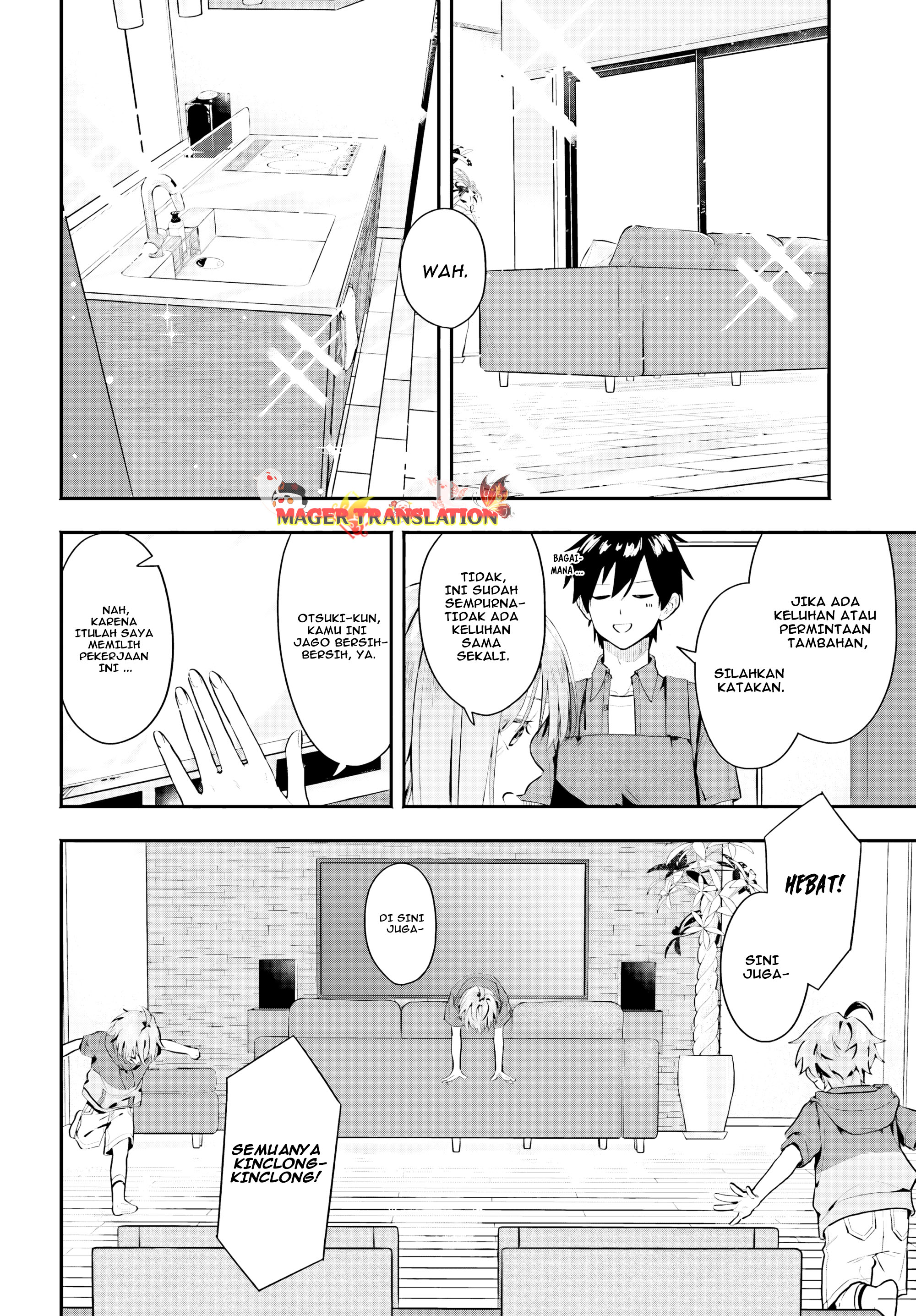 Kaji Daikou no Arbeit wo Hajimetara Gakuen Ichi no Bishoujo no Kazoku ni Kiniirarechaimashita. Chapter 2 - halaman 13