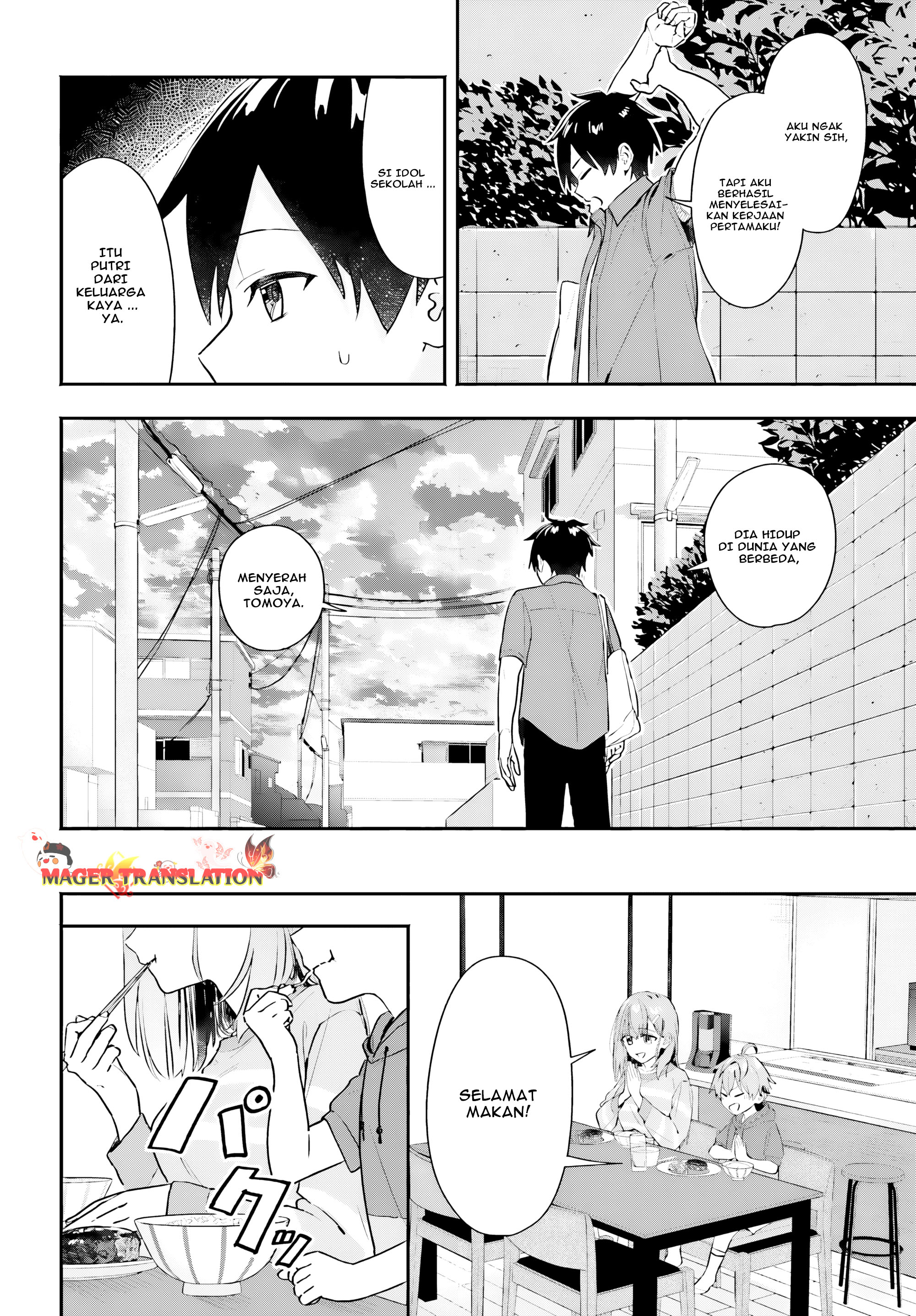 Kaji Daikou no Arbeit wo Hajimetara Gakuen Ichi no Bishoujo no Kazoku ni Kiniirarechaimashita. Chapter 2 - halaman 23