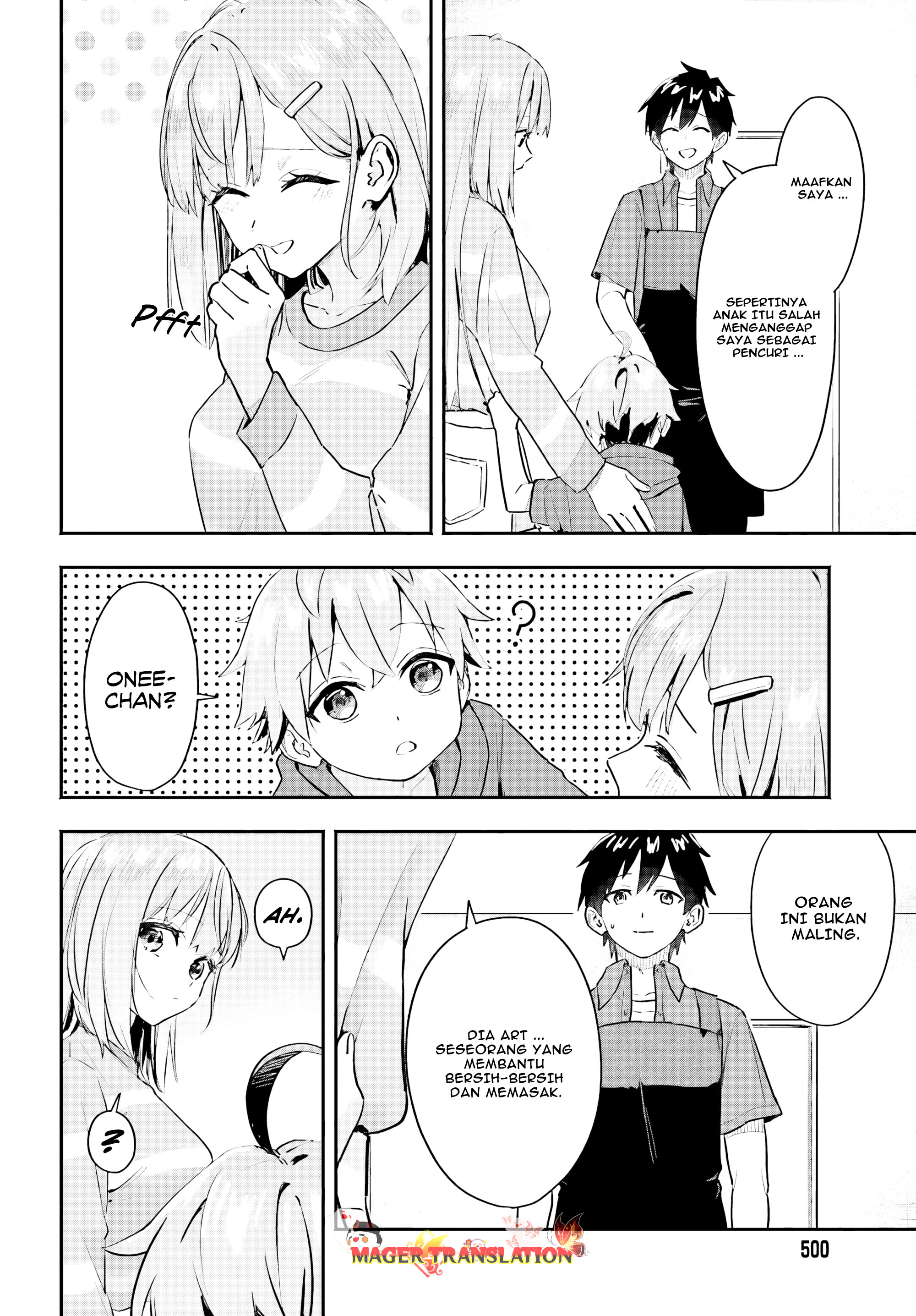 Kaji Daikou no Arbeit wo Hajimetara Gakuen Ichi no Bishoujo no Kazoku ni Kiniirarechaimashita. Chapter 2 - halaman 9