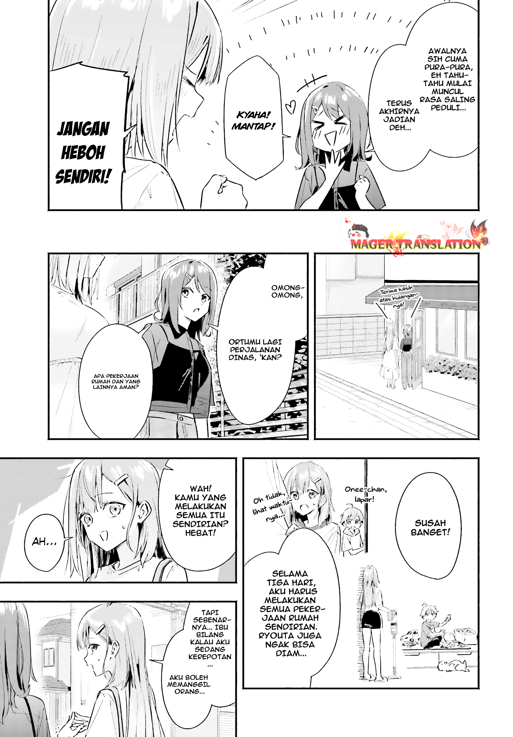 Kaji Daikou no Arbeit wo Hajimetara Gakuen Ichi no Bishoujo no Kazoku ni Kiniirarechaimashita. Chapter 3 - halaman 6