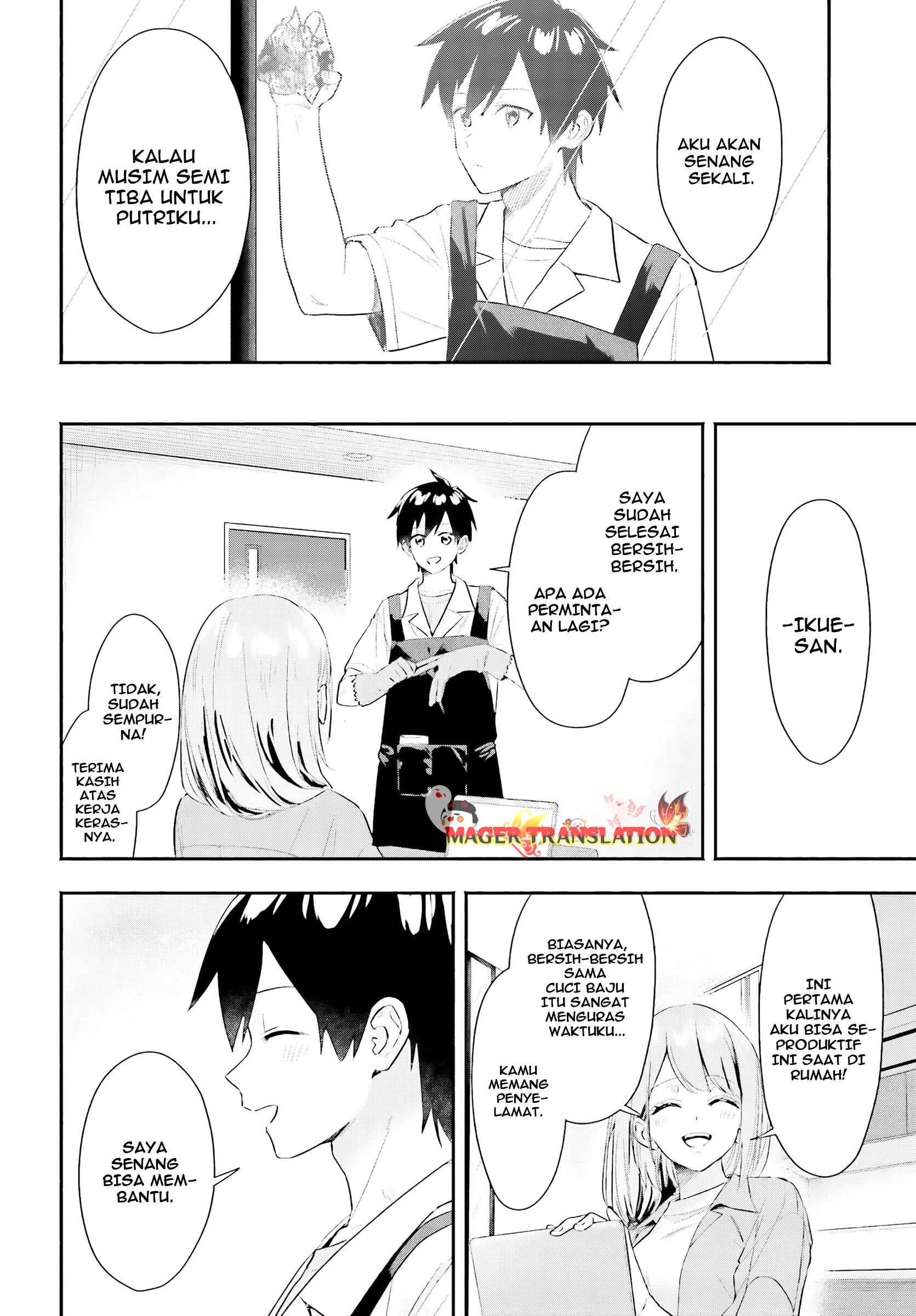 Kaji Daikou no Arbeit wo Hajimetara Gakuen Ichi no Bishoujo no Kazoku ni Kiniirarechaimashita. Chapter 4 - halaman 17