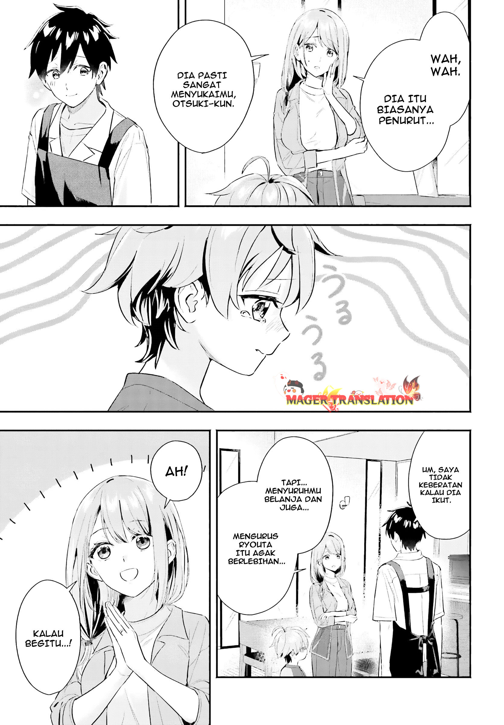 Kaji Daikou no Arbeit wo Hajimetara Gakuen Ichi no Bishoujo no Kazoku ni Kiniirarechaimashita. Chapter 4 - halaman 22