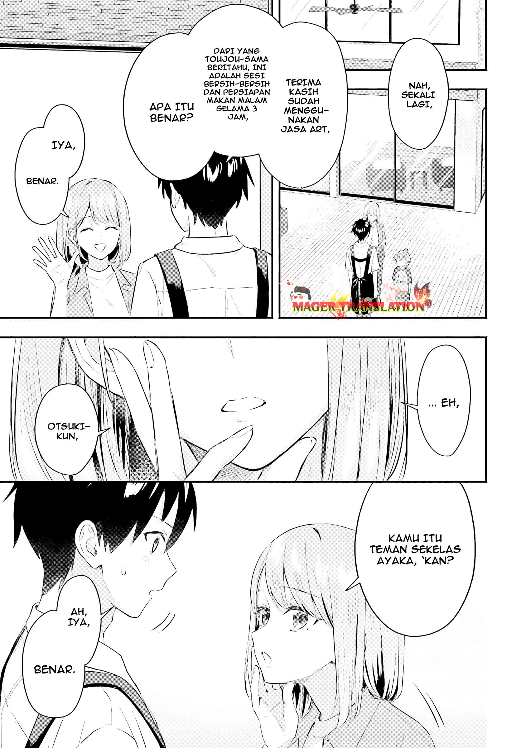 Kaji Daikou no Arbeit wo Hajimetara Gakuen Ichi no Bishoujo no Kazoku ni Kiniirarechaimashita. Chapter 4 - halaman 6