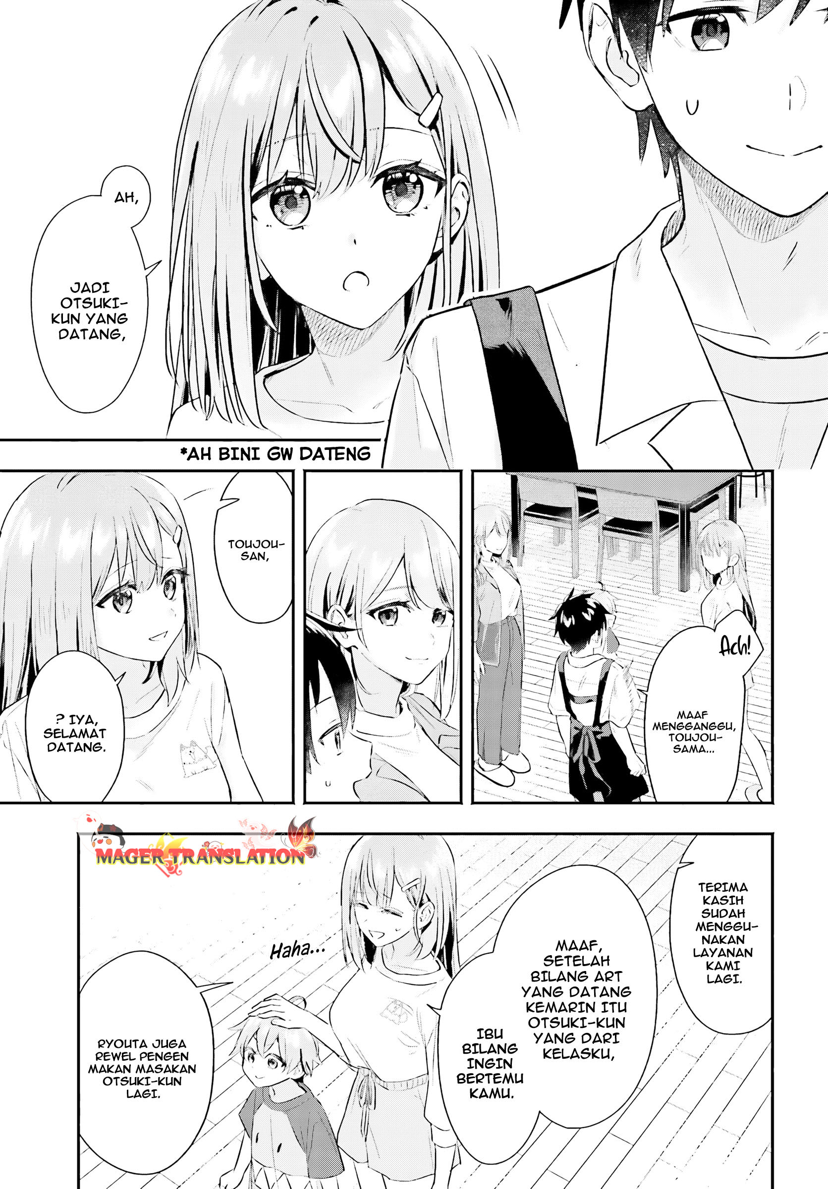 Kaji Daikou no Arbeit wo Hajimetara Gakuen Ichi no Bishoujo no Kazoku ni Kiniirarechaimashita. Chapter 4 - halaman 8