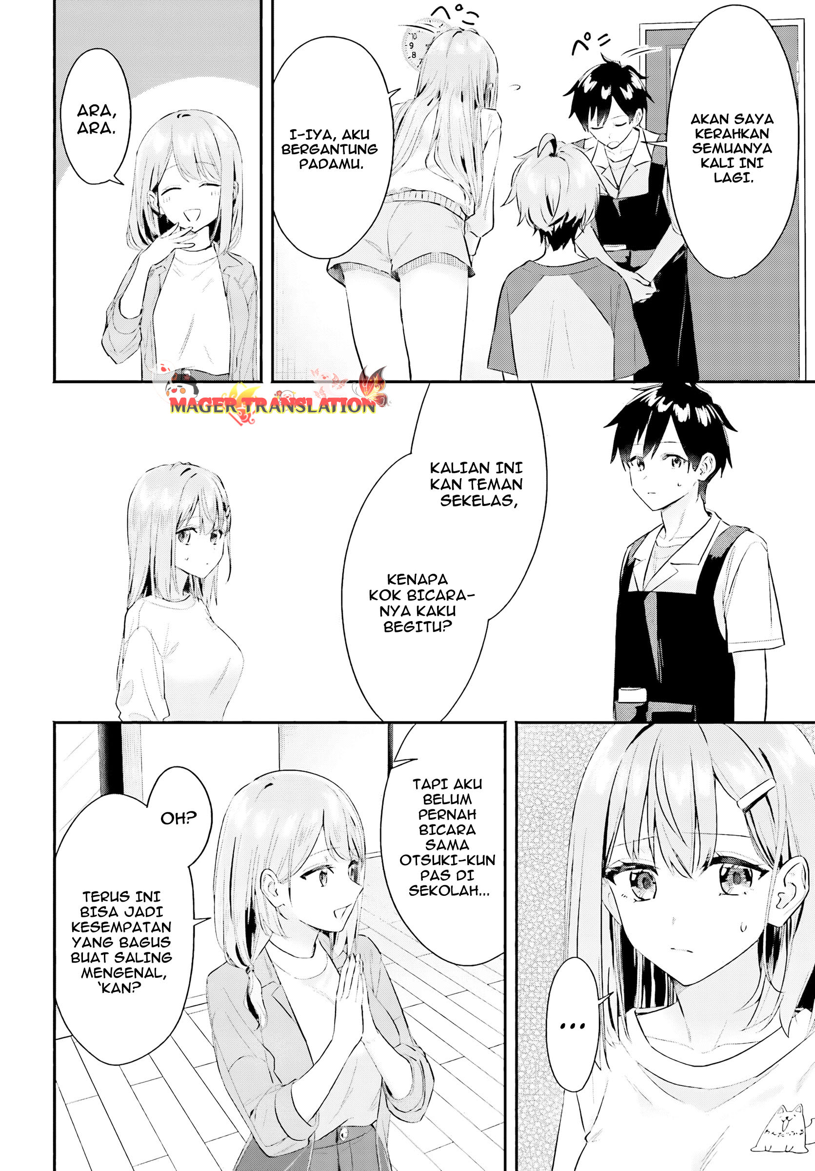 Kaji Daikou no Arbeit wo Hajimetara Gakuen Ichi no Bishoujo no Kazoku ni Kiniirarechaimashita. Chapter 4 - halaman 9