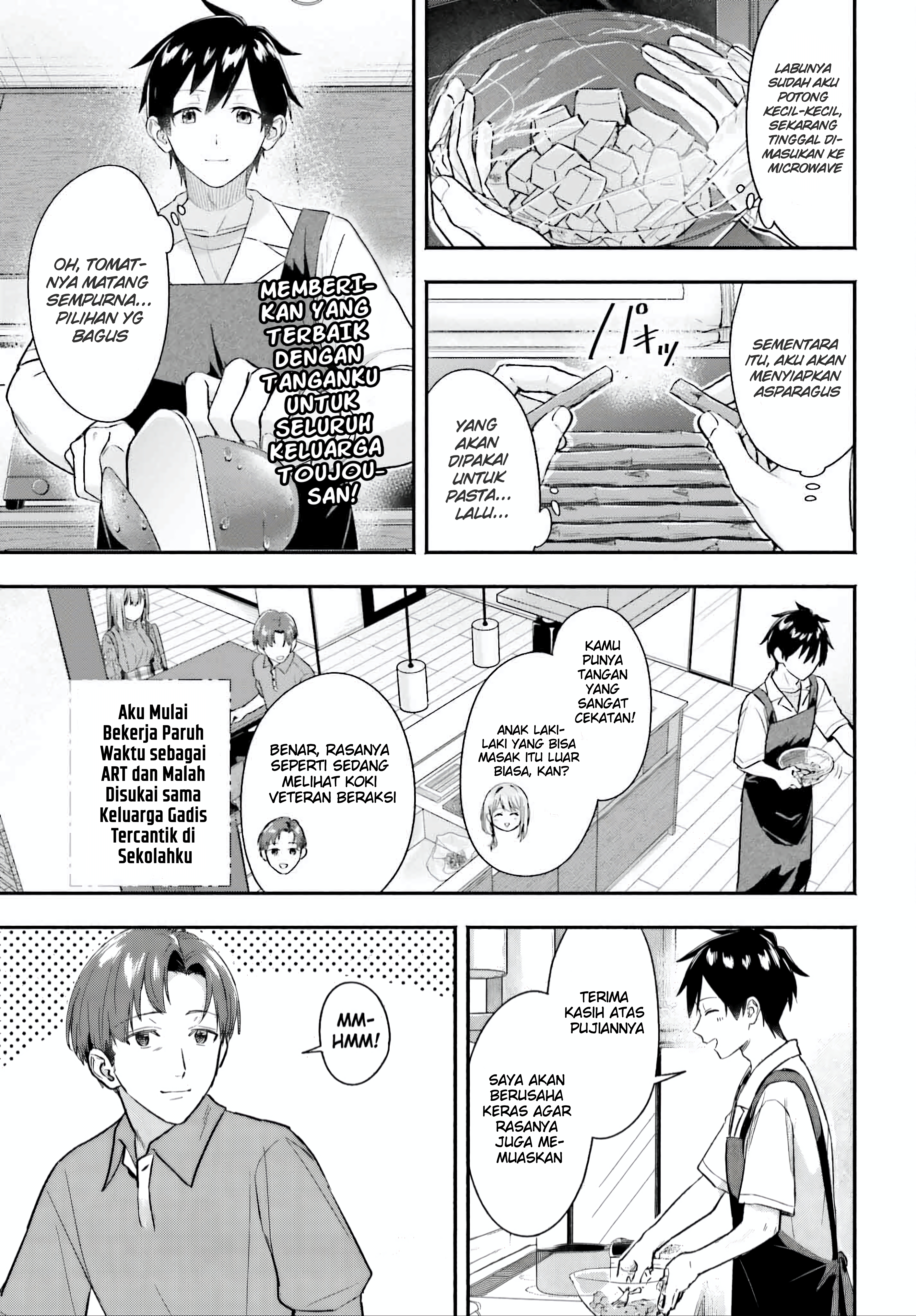 Kaji Daikou no Arbeit wo Hajimetara Gakuen Ichi no Bishoujo no Kazoku ni Kiniirarechaimashita. Chapter 5 - halaman 19