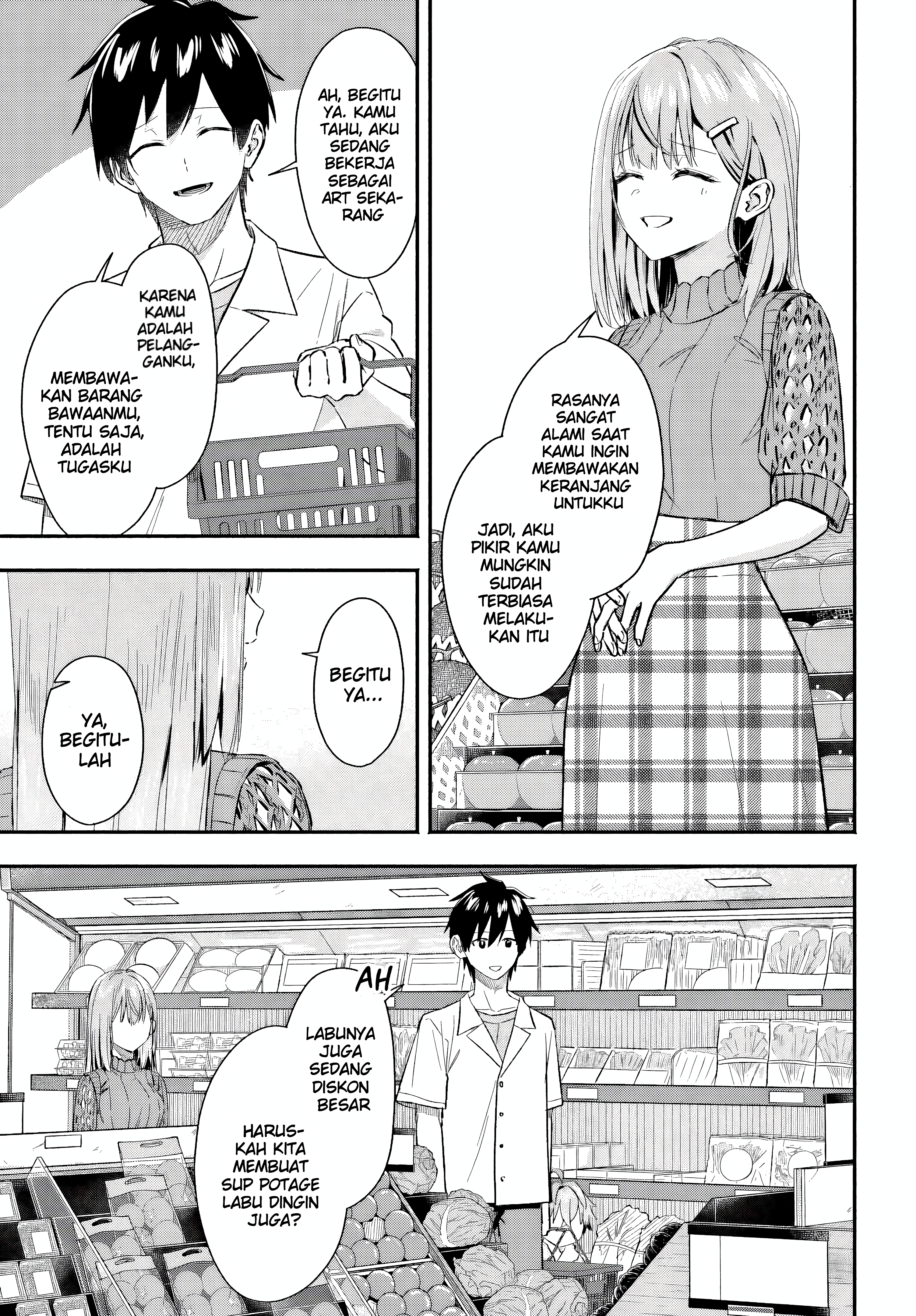 Kaji Daikou no Arbeit wo Hajimetara Gakuen Ichi no Bishoujo no Kazoku ni Kiniirarechaimashita. Chapter 5 - halaman 9