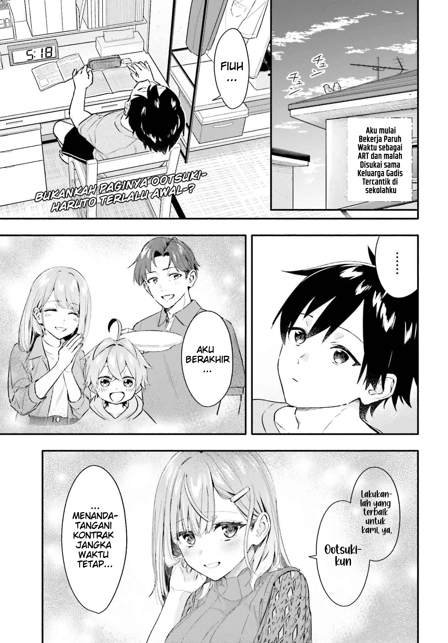 Kaji Daikou no Arbeit wo Hajimetara Gakuen Ichi no Bishoujo no Kazoku ni Kiniirarechaimashita. Chapter 6 - halaman 2